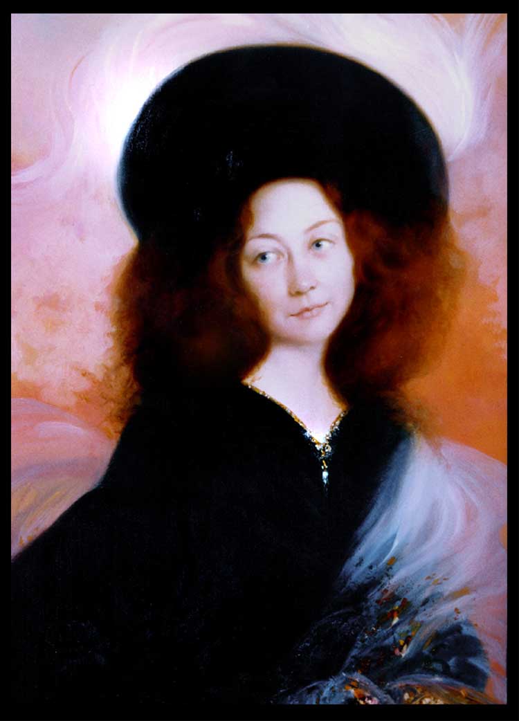   -   N. 2000 . (57  73, , .) / "Portrait of Dame N", (57 x 73, 2000 oil on canvas)